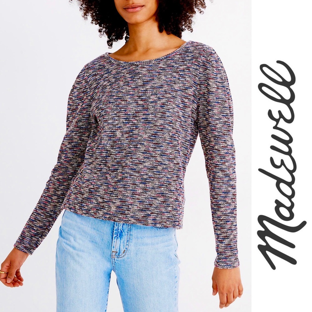 NWT Madewell • Multi-Color Sweater Black Pink Blue